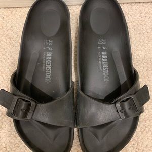 Black Single Strap Birkenstock Sandals